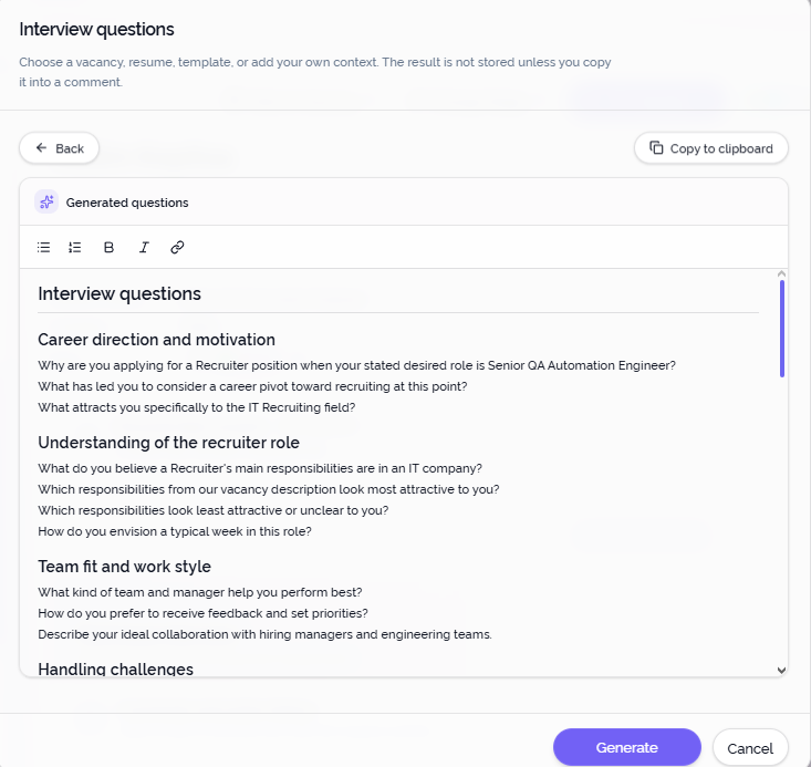 Interview Questions (AI)